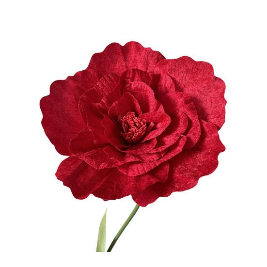 Большой искусственный пион реалистичная гигантская поддельная шелковая головка цветка со стеблем украшение для дома офиса свадебной вечеринки цветочная композиция