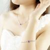 Women Bracelet Heart Cubic Zirconia Wing Shape Adjustable Length Angel Wrist Chain