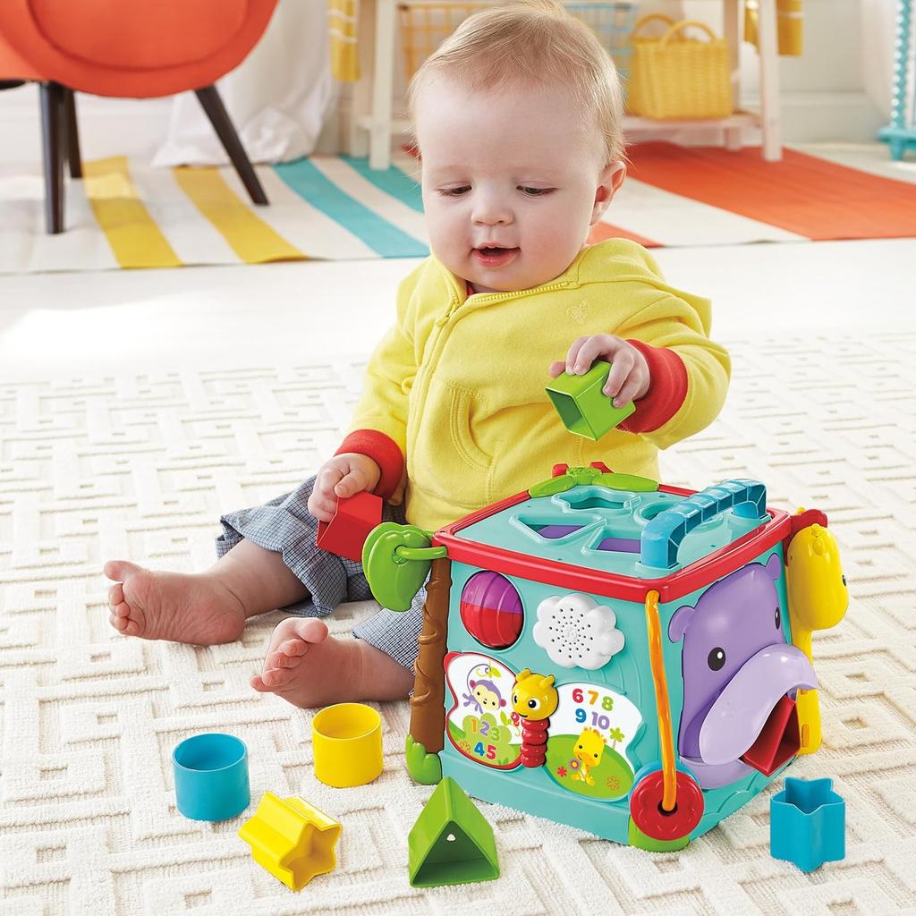 Интерактивный обучающий ящик Fisher-Price на двух языках - Образовательная игрушка для малышей от 6 месяцев