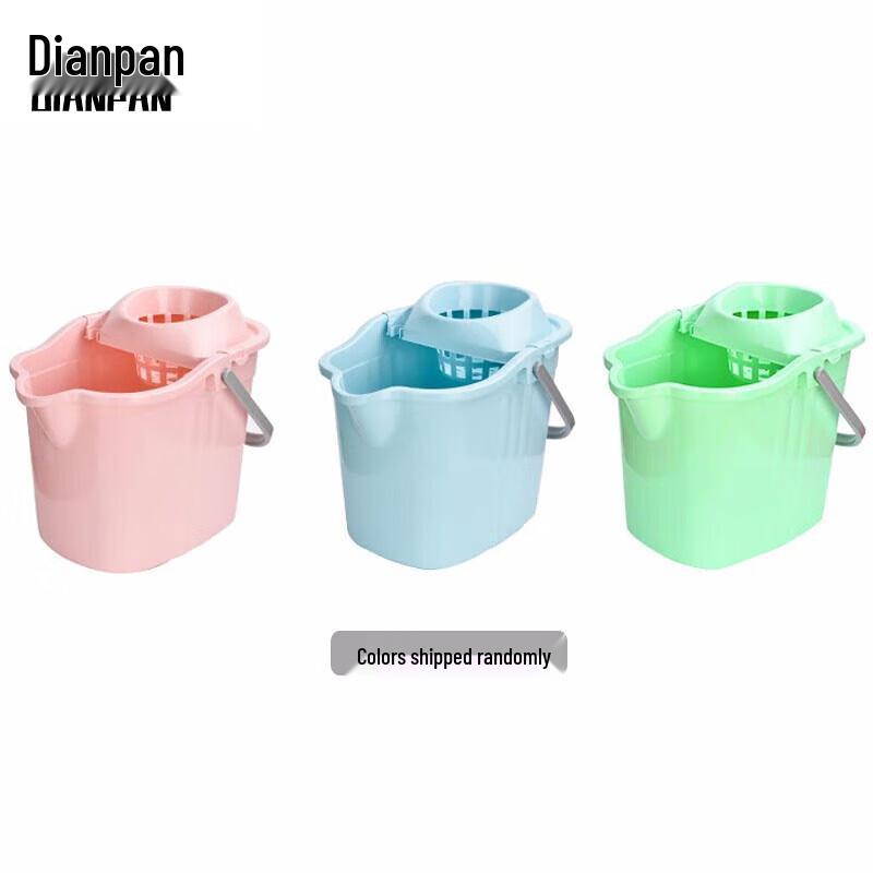Commercial Square Plastic Mop Bucket with Wheels