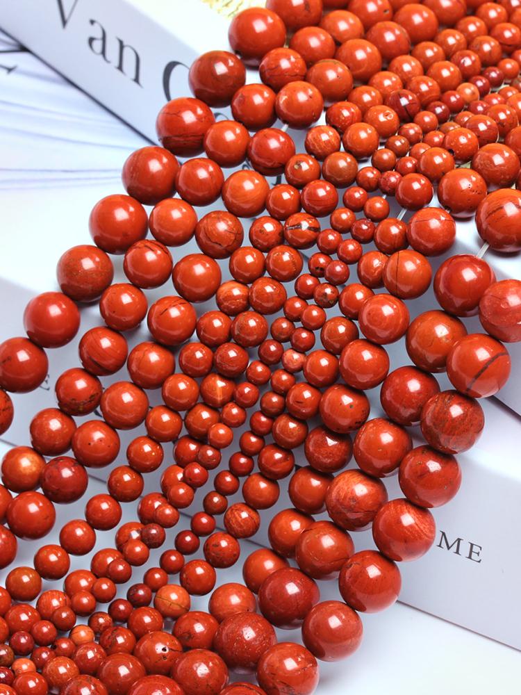 20/30/40 шт. 4/6/8/10 мм DIY круглые бусины из красного камня, подвески, аксессуары для изготовления ювелирных изделий, браслеты из натурального камня