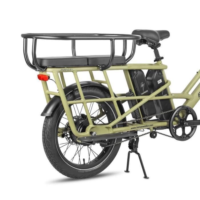 Fafrees FF20 CUV - Электрический грузовой велосипед - 250 Вт - 48 В - 24 Ач - Максимальная скорость 25 км/ч - Зеленый - С задней багажной платформой