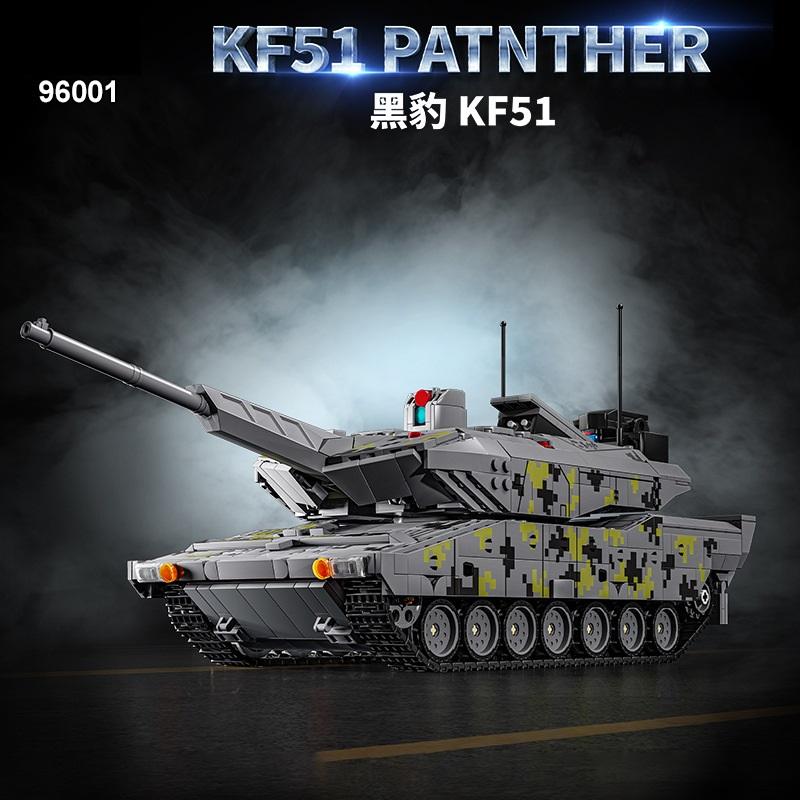 Educational Building Blocks NO.96001 Fourth Generation Tank Assembly Model - Panther KF15 European Joint EMBT US Abrams X