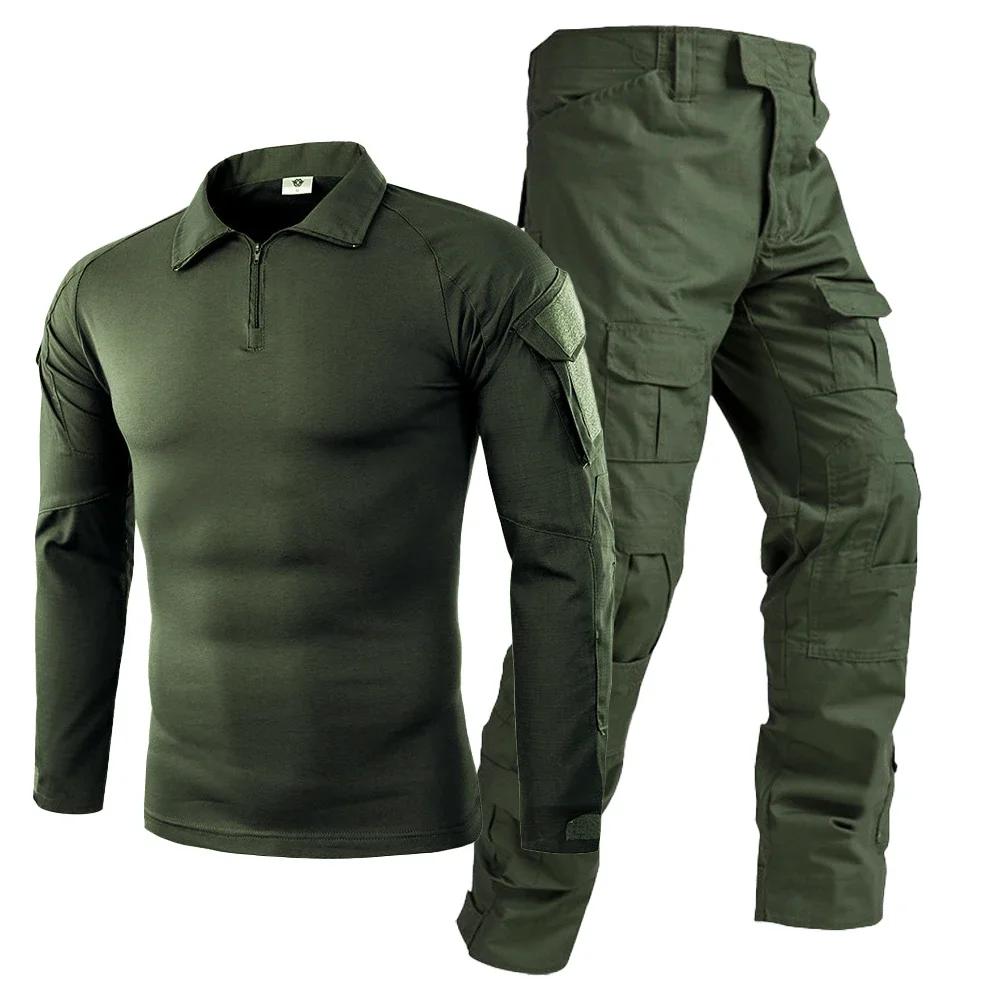 Тактические Униформы Костюмы Milit Outdoor Камуфляжный Костюм Охотничьи Рубашки Брюки Рыбалка Тренировка Airsoft Paintball Одежда Комплекты