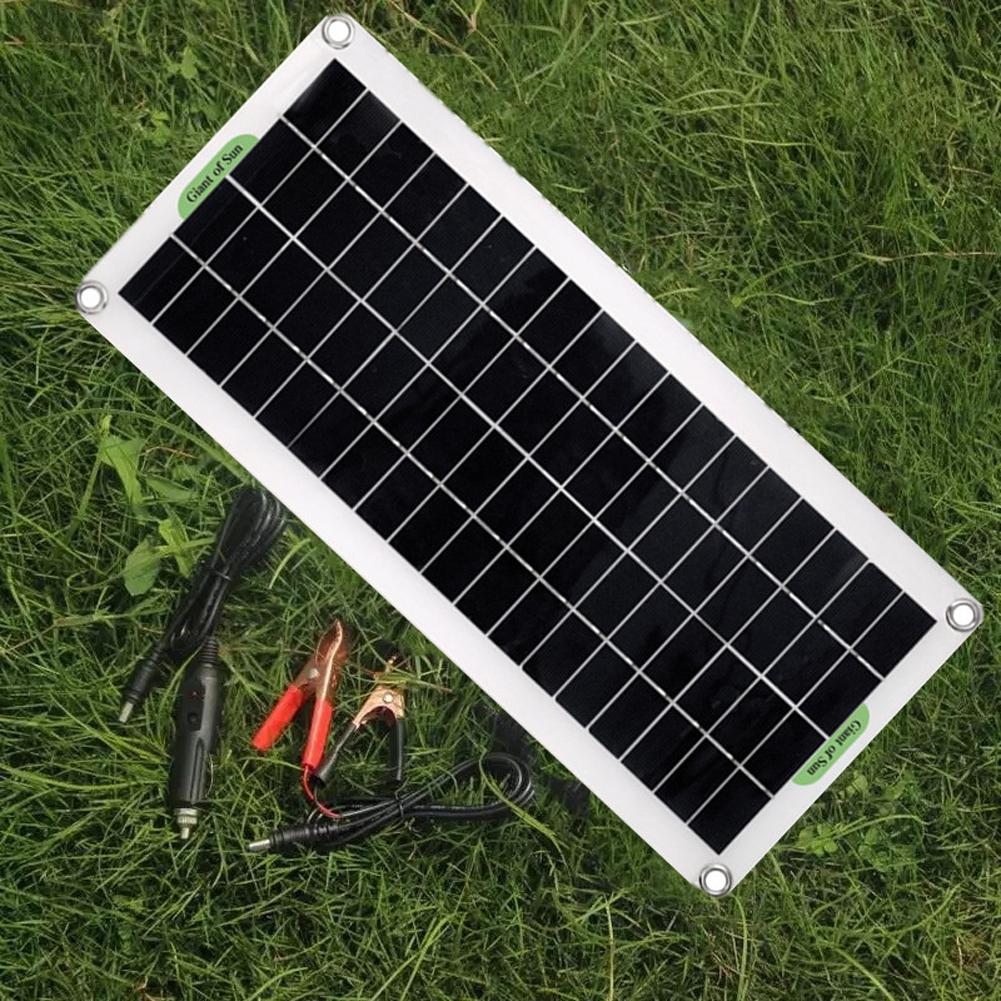 30W Polycrystal Solar Panel Flexible Solar Panel For Camping Car Traveling Outdoor Emergency Power