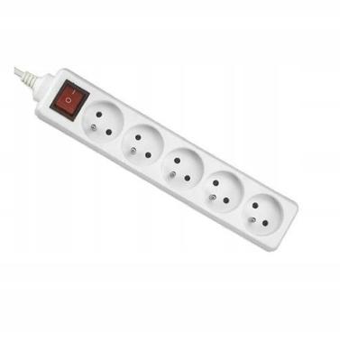 Portable 5-Socket Extension Cord 2M Switch