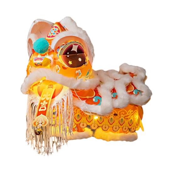 Традиционный китайский фонарь «Танец льва» Сделай сам Ручной бумажный фонарь Подарки на Праздник Весны для китайского Нового года Украшение дома