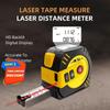 Цифровой дальномер 40 м/80 м, точные измерения, лазерная рулетка, перезаряжаемый через USB, стальная измерительная лента