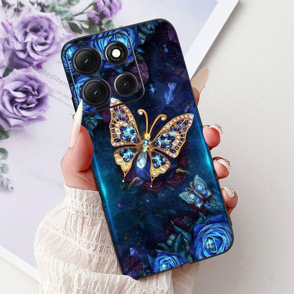 Для Motorola Moto G86 Power 5G Чехол Новый Модный Цветок Бамбук Кошка Мультфильм Мягкий Силикон Задняя Крышка Для Moto G86 Power 2025 Coque