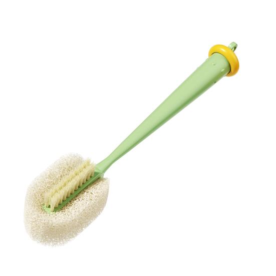 Щетка для мытья стаканов 3 в 1 Сотовая губка Дизайн с длинной ручкой Скребок для водных стаканов Устойчивый к пятнам Набор для мытья стаканов