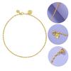 Love Heart Drop Chain Bell Pendant Thin Chain Water Wave Necklace Anklet Bracelet Thick Chain