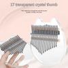 17-tone Acrylic Kalimba Thumb Piano Transparent Speaker Finger Piano Portable Musical Instrument with Study Instruction