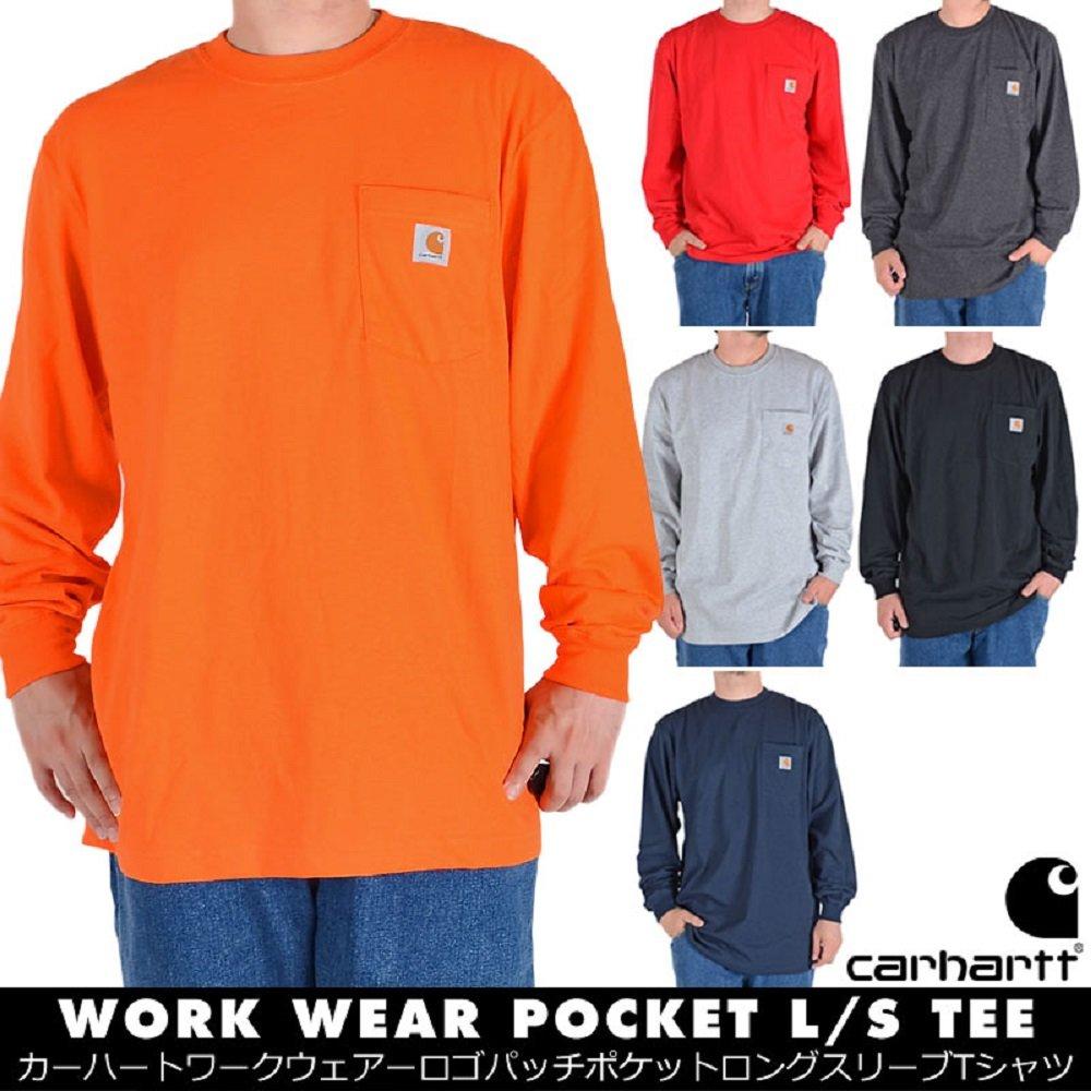 CARHARTT WORK WEAR POCKET TEE Long Sleeve K126 Heather (Carhartt) / L/S T-shirt (L, Gray) [Item]