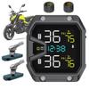 Motorbike Tyre Pressure Temperature Alarm with 2 Sensors Wireless Tire Pressure Monitoring System for Two Wheeled Motorcycle