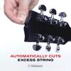 Tuning Machines with String Cutter and Locking D'Addario Auto-Trim Built-in Function, Black, PWAT-6R2 (In-Line)