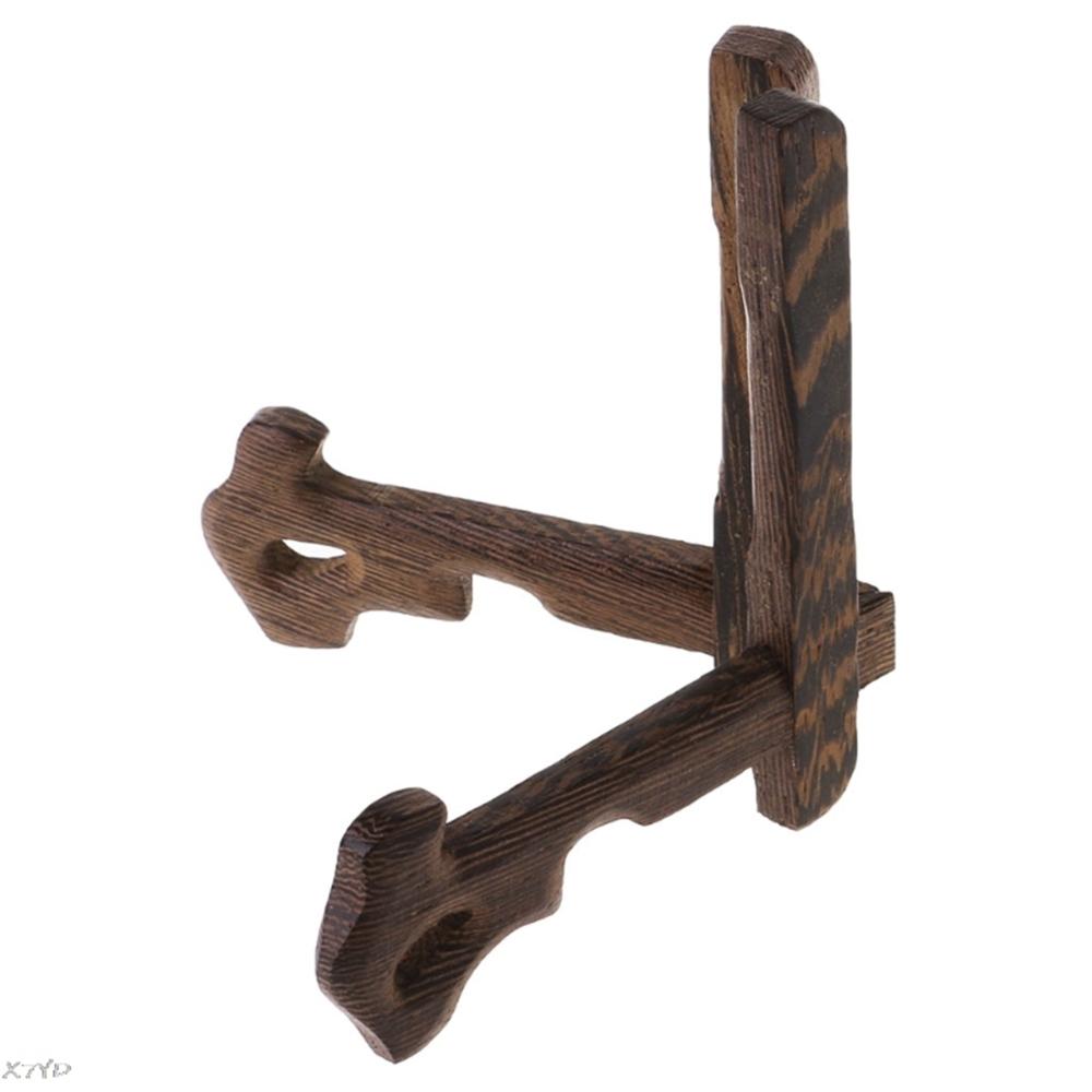 Home Wooden Picture Bracket 3-7inch Photo Frame Stand Easels Plate Holder Display Stand