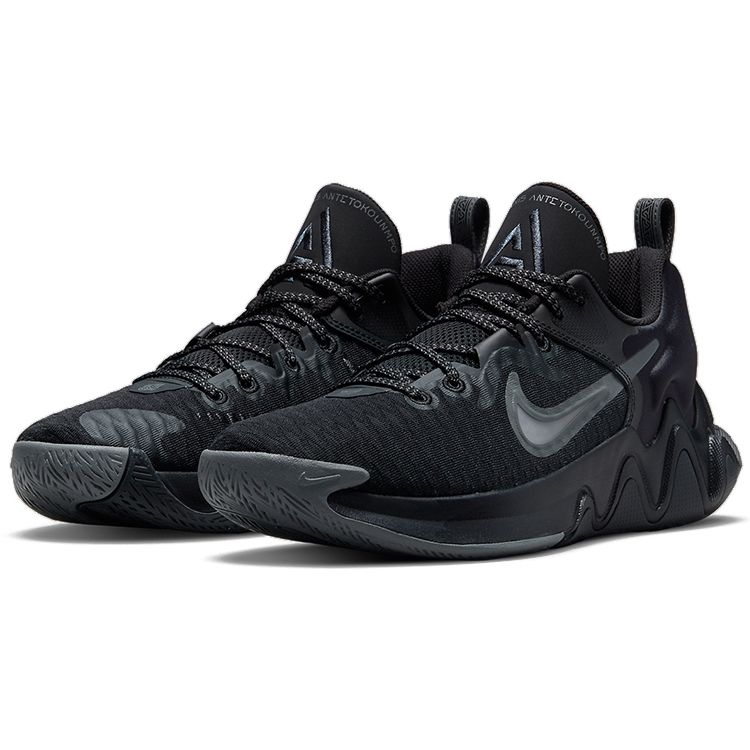 Nike Giannis Immortality Black Iron Grey Мужские кроссовки антрацитовый прозрачный CZ4099-009