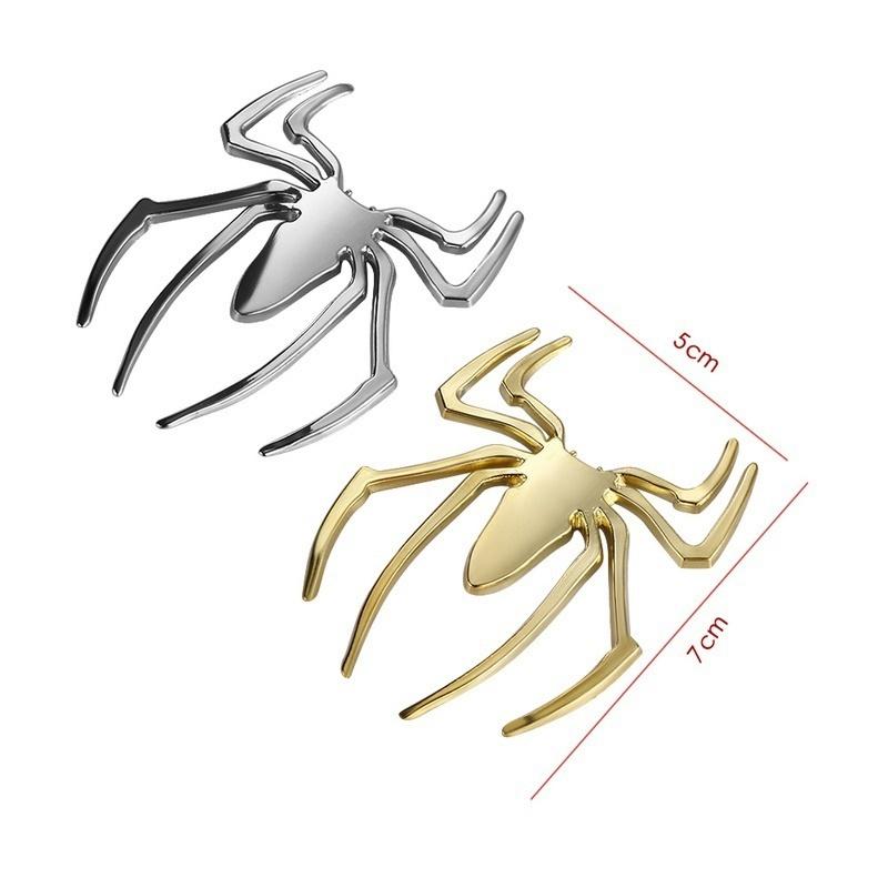3D наклейки для автомобиля, металлическая эмблема в форме паука, хромированная 3D наклейка на двигатель автомобиля, грузовика