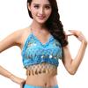 Бюстгальтер для танцев живота с кисточками для ночного клуба, бюстгальтер с бретелькой через шею, костюмы для шоу