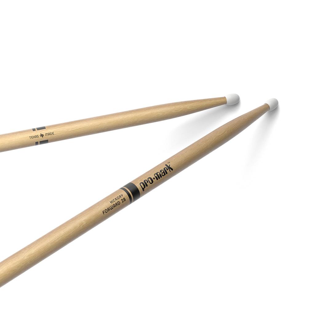 ProMark TX2BN Nylon-Tip Hickory Drumsticks, 2B, 406 x 16 mm