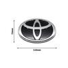 3D Car Logo Modified Black Logo Badges Front Rear Logo Silver For Toyota Hybrid Series Prado Highlander Camry Corolla Styling CWH1