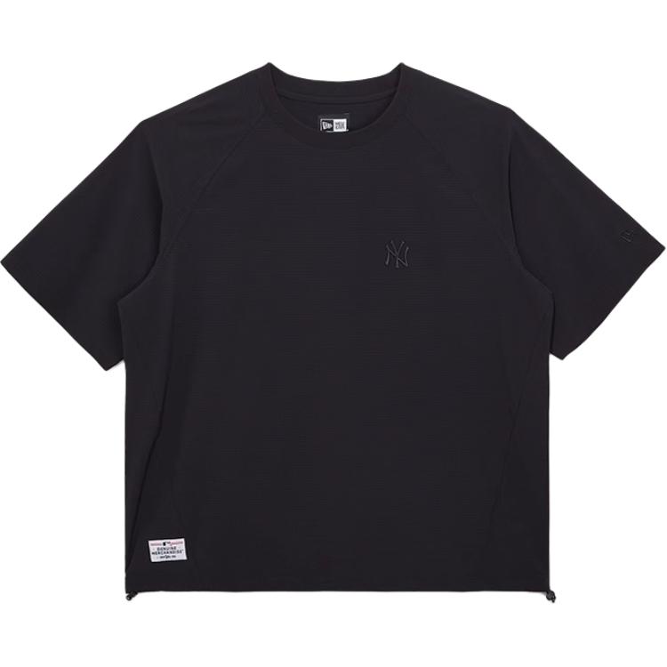 New Era SS25 Серия Urban Roaming MLB Минималистичная Свободная Спортивная Футболка с Регланом с Коротким Рукавом Унисекс Черная 14529147