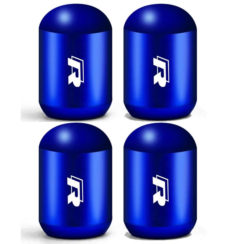 4pcs Car Styling Wheel Tire Valve Stem Caps Covers Tyre Rim Air Port Stems Cap for Volkswagen VW R Line Rline Golf Polo Passat