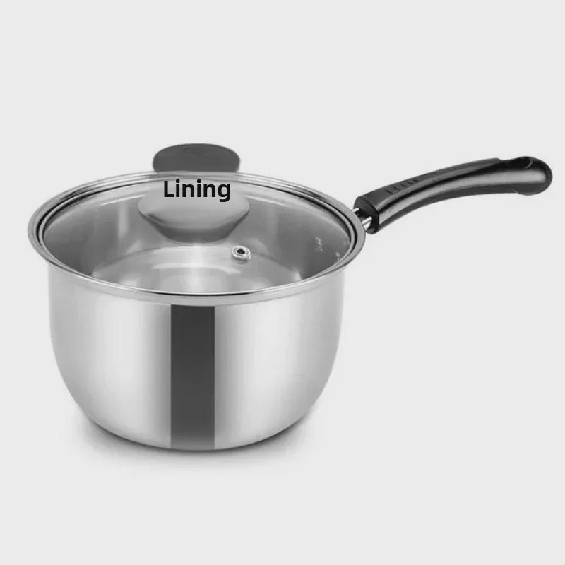 Корейская многофункциональная кастрюля из нержавеющей стали для супа и варки на пару с одной/двумя ручками