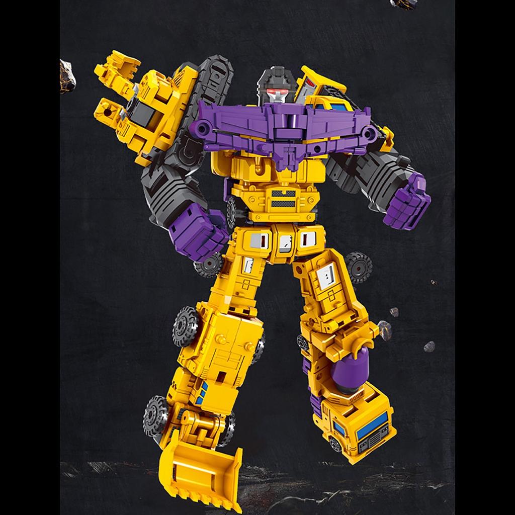 Игрушки-трансформеры, шесть в одном инженерная машина, комбинированная модель экскаватора-робота, игрушки для мальчиков