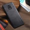 Роскошный чехол из ПУ-кожи для Redmi Note 9 Pro 9S   Деловой однотонный дизайн чехла для телефона Мягкий ТПУ&Жесткий ПК