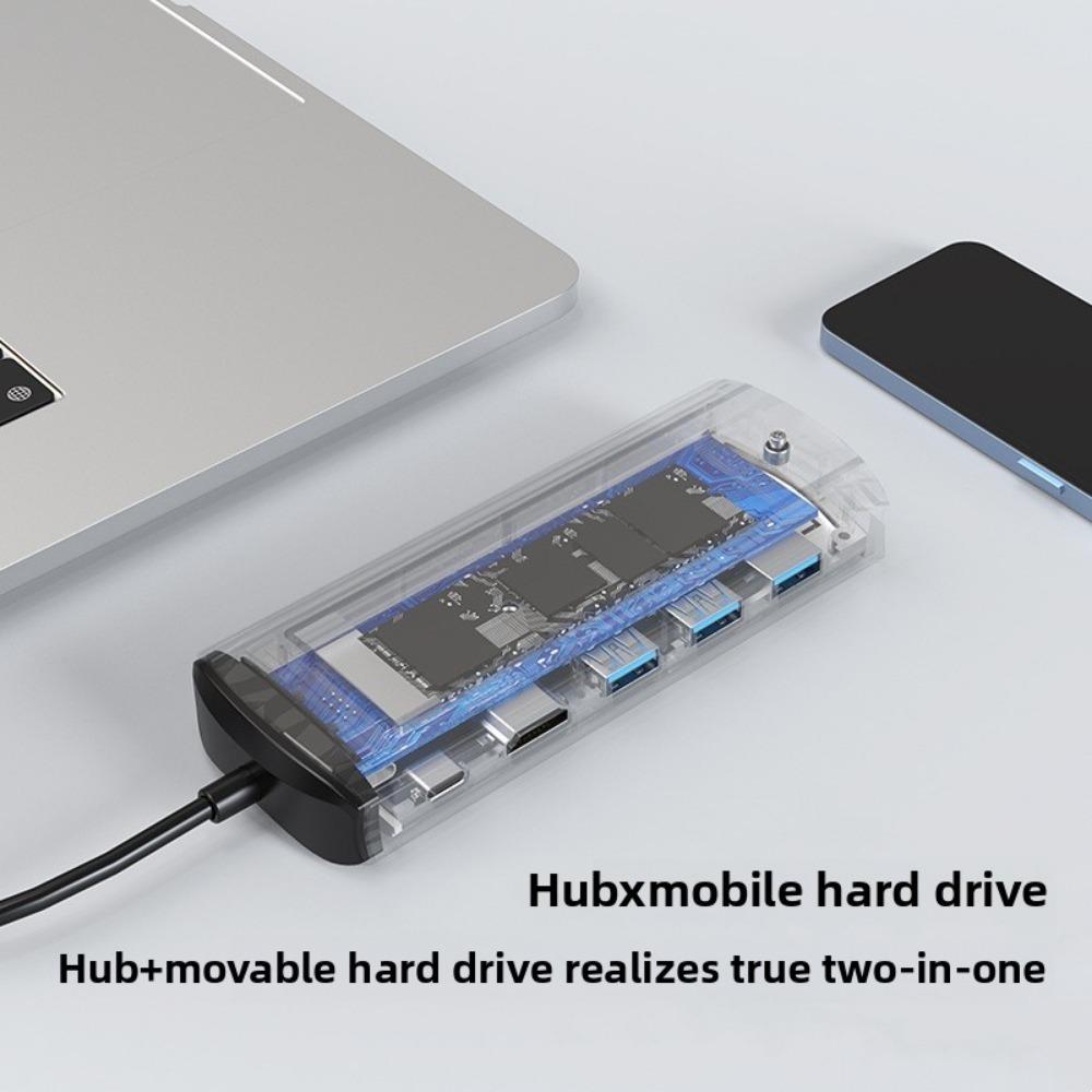 Док-станция типа C с корпусом M2 SSD, USB-концентратор 30, многопортовый адаптер 5 в 1 для ноутбука MacBook