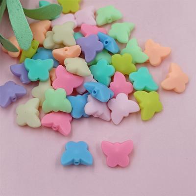 Свободные бусины ручной работы Бусины-бабочки (14-10)* 12 мм 50 шт. DIY ювелирных изделий ожерелья браслеты модные резиновые