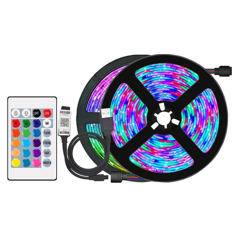 "Набор светодиодной ленты RGB": 5V USB, Управление по Bluetooth, 24-кнопочный пульт для подсветки телевизора"