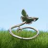 Silver universal ring blue butterfly silver 925