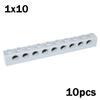 MOC Technology Сборные Детали Кирпичик 1x10 с 9 Отверстиями 2730 DIY Строительные Блоки Образовательная Игрушка для Детей
