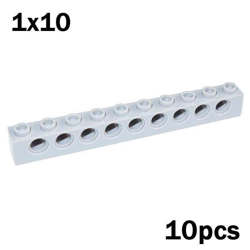 MOC Technology Сборные Детали Кирпичик 1x10 с 9 Отверстиями 2730 DIY Строительные Блоки Образовательная Игрушка для Детей