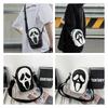 Quirky Ghost Skull Crossbody Bag Hip Korean Style Small Shoulder Bag With Pu Material