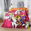 Lucky Luke Western Cowboy Flannel Blanket Cartoon Print Warm Sofa Throw Vintage Home Decor Gift For Comic Fans