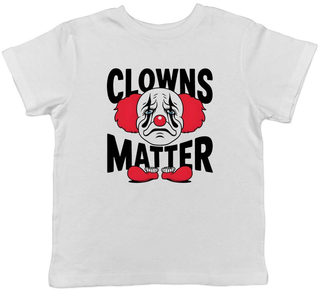 Clowns Matter Funny Kids TShirt Circus Costume Sad Face Childrens Boys Girls