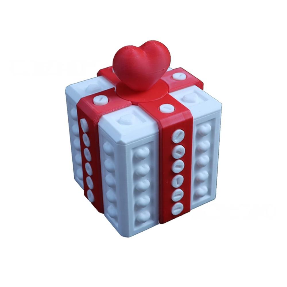 Creative 3D Printed Annoying Screw Gift Box Plastic Funny Heart Design Box Decorative Novelty Gift Storage Box Christmas Gift