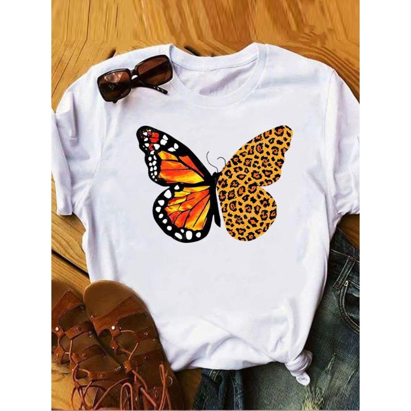 Leopard Sunflower Turquoise Heart Print T Shirt Women Western Retro Graphic Short Sleeve Country Casual Summer Tee