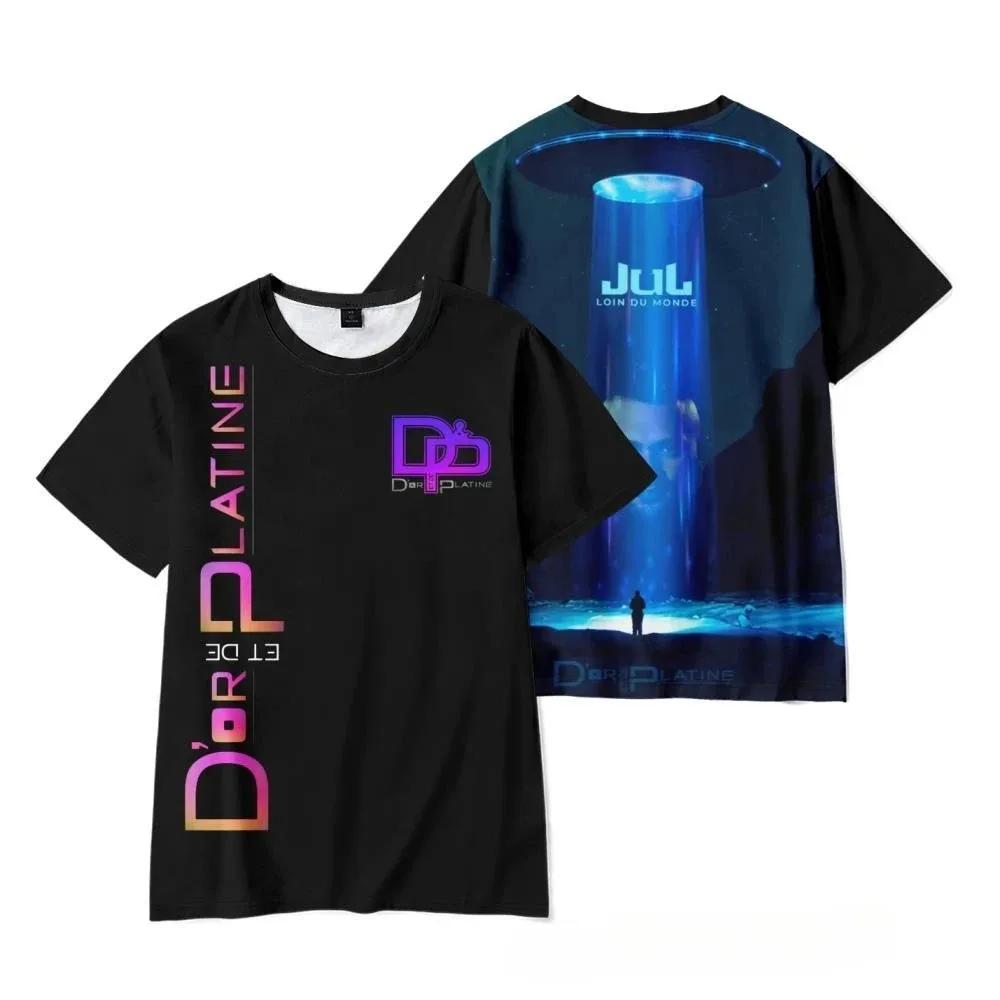Летняя детская одежда для взрослых, хип-хоп-тренд, футболки с коротким рукавом, топы, свободная уличная одежда, популярный рэпер JuL, новый альбом, 3D футболки