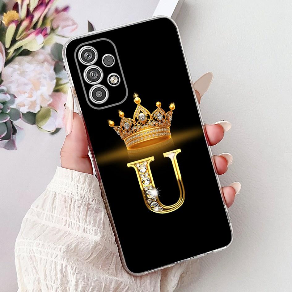 Милый Чехол с Буквами для Samsung Galaxy A13 A23 A33 A53 5G Прозрачный Силиконовый Мягкий TPU Парные Чехлы для Samsung A13 4G Capa