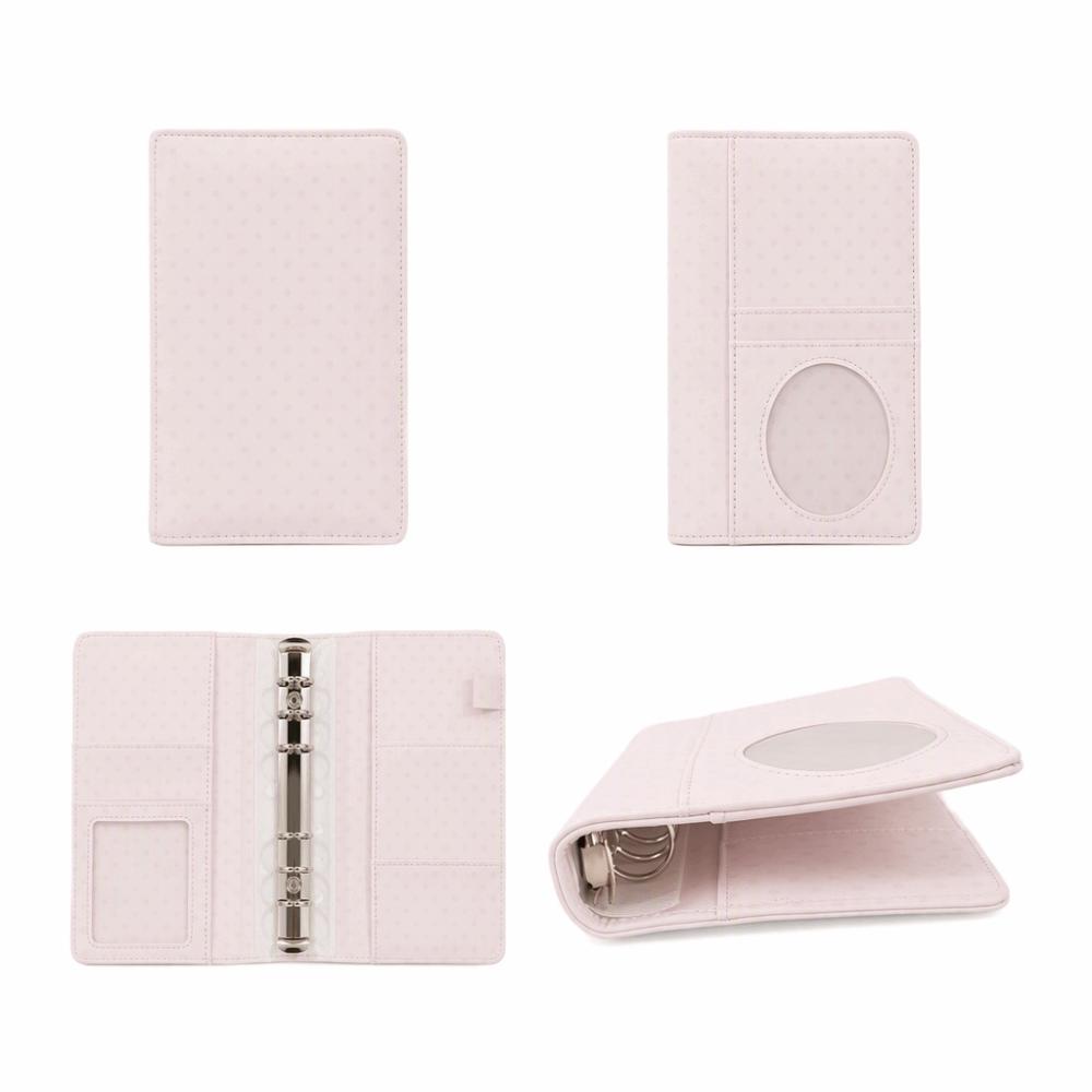 Pink A6 Loose Leaf Notebook Polka Dot Agenda Planner Kawaii Journal Notebook School