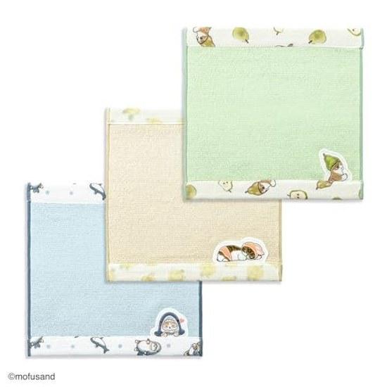 Mofusand Shark Cat Towel Handkerchief Blue Cute Gauze Pile Approximately 2424 cm