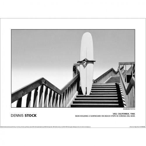 Magnum Dennis Stock-USA California Surfboard Paper Print