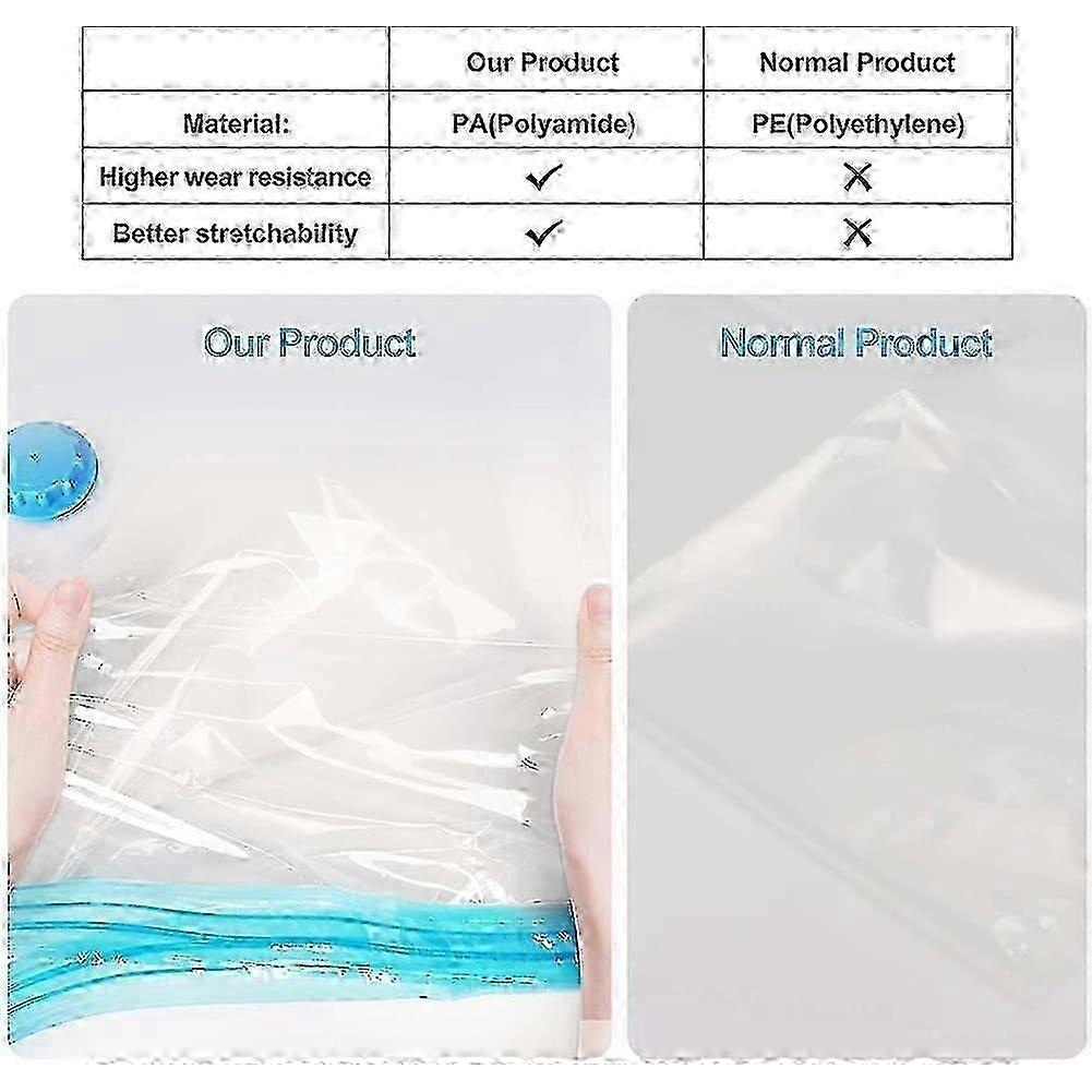 Vacuum Bags For Clothes Duvets, 12 Pieces Storage Bags Travel 4 Large 100x80