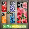 Гавайский цветок гибискус для iPhone 12, Pro, 16, 15, Mini, 13, 17, Max, 11, 14, Plus, для Magsafe, Магнитный чехол для беспроводной зарядки