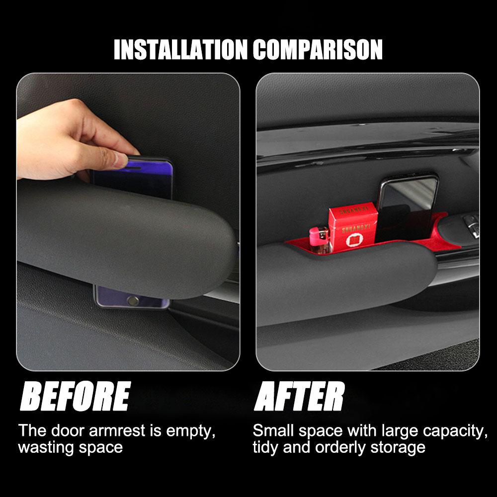 Car Door Storage Box Interior Handle ABS Storage Container Phone Holder For Mini Cooper S JCW F55 F56 Hatchback Car Accessories