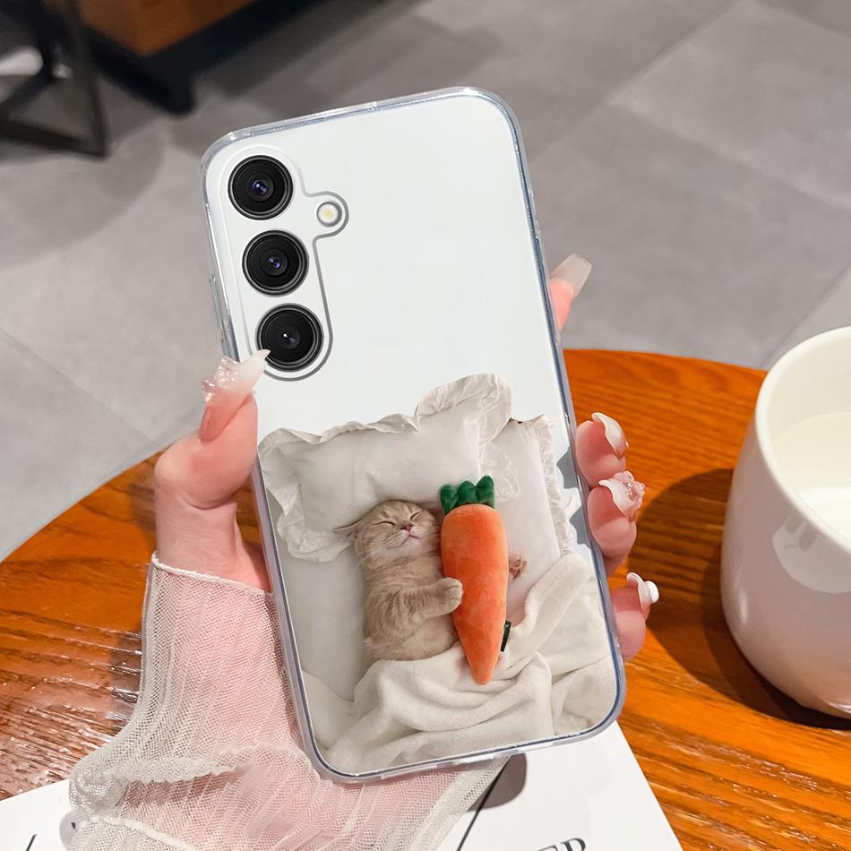 Чехол для Samsung Galaxy S25 FE Plus Ultra Прозрачный с рисунком цветов Задняя крышка для Samsung S 25 Ultra Мягкие противоударные чехлы для телефона